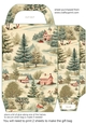 Vintage Christmas gift bag (green) 7