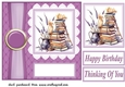 Lavender and books card front 1