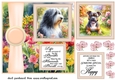 Peach Summer garden pup card front 5