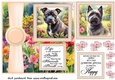 Peach Summer garden pup card front 6