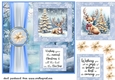 Snowy forest reindeer card front 1