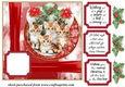 Red Christmas kittens card front 10