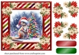 Christmas Kangaroo card front 2
