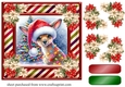 Christmas Kangaroo card front 3
