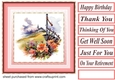 Floral bagpipes card front 2