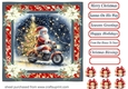 Santas on his way card front (motorbike) 1