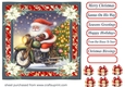 Santas on his way card front (motorbike) 2