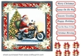 Santas on his way card front (motorbike) 3