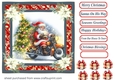 Santas on his way card front (motorbike) 5