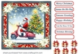 Santas on his way card front (motorbike) 7