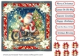 Santas on his way card front (motorbike) 10