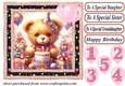 Age 1-5 Birthday teddy card front 2