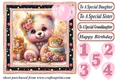 Age 1-5 Birthday teddy card front 4