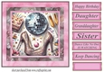 Keep dancing female Birthday card front 5