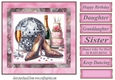 Keep dancing female Birthday card front 6