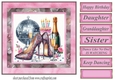 Keep dancing female Birthday card front 8