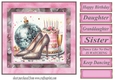 Keep dancing female Birthday card front 9
