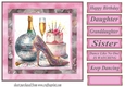Keep dancing female Birthday card front 10