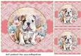 3 Floral Bulldog card front/toppers 4