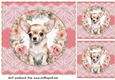 3 Floral Chihuahua card front/toppers 2