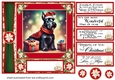 Holly and berries Christmas Scottish terrier card front 11