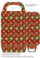 Red green and gold Christmas gift bag 3