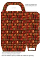 Red green and gold Christmas gift bag 6