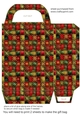 Red green and gold Christmas gift bag 11