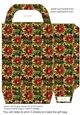 Red green and gold Christmas gift bag 12