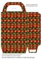 Red green and gold Christmas gift bag 15