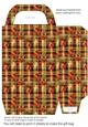 Red green and gold Christmas gift bag 16