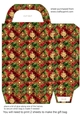 Red green and gold Christmas gift bag 17