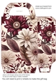 Burgundy and cream floral gift bag 2