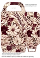 Burgundy and cream floral gift bag 5