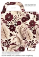 Burgundy and cream floral gift bag 6