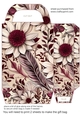 Burgundy and cream floral gift bag 8