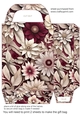 Burgundy and cream floral gift bag 9