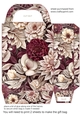 Burgundy and cream floral gift bag 10