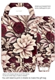 Burgundy and cream floral gift bag 11