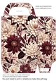 Burgundy and cream floral gift bag 12