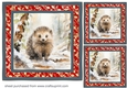 3 Snowy woodland hedgehog card front/toppers