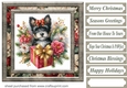 Christmas present pup card front 7