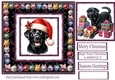 Bauble framed Christmas Labrador card front 1
