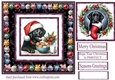 Bauble framed Christmas Labrador card front 3