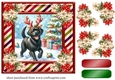 Black Labrador Christmas card front 3