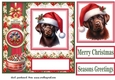Christmas chocolate Labrador card front 3