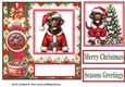 Christmas chocolate Labrador card front 4