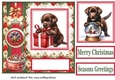 Christmas chocolate Labrador card front 8