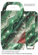 Green and red Christmas sparkle gift bag 3