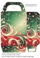 Green and red Christmas sparkle gift bag 4